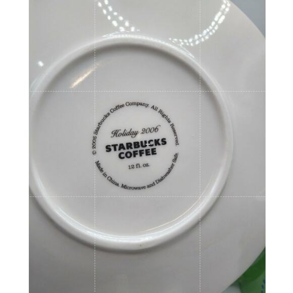 Starbucks Holiday 2006 MOD Atomic Green Cup & Saucer Set – Lot of 5 - Rare - Picture 5 of 5
